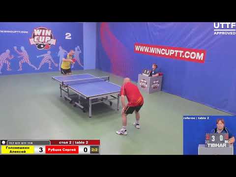 Головешкин Алексей 3-2 Рубцов Сергей Турнир Восток 4 WIN CUP 13.07.2021. Прямой эфир Зал 2.