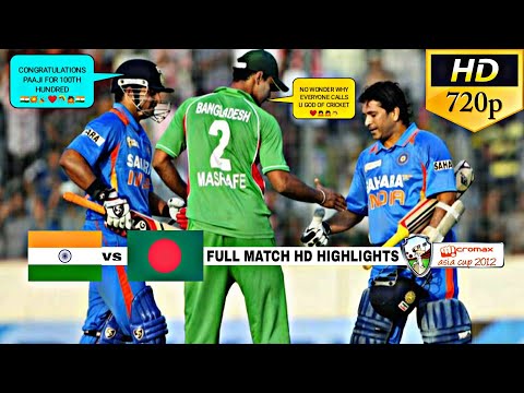 India vs Bangladesh Asia Cup 2012 Full Match Highlights
