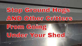 How To Stop Ground Hogs and Other Critters From Going Under Your Shed