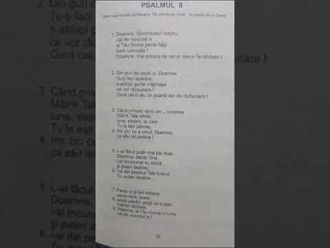 Psalmul 8 interpretat de Eugen Tamas din culegerea Cântările Psalmilor de Nicolae Moldoveanu
