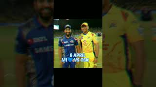 CSK💛 vs MI💙 (8 APRIL 2023) BEST vs BEST (MATCH NO.12) SAVE THE DATE😎 #csk #cskvsmi #ipl #short #like