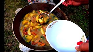 КАК НАУЧИТЬСЯ ГОТОВИТЬ ТУШЕНУЮ КАРТОШКУ В КАЗАНЕ! С РЕБРАМИ! ЖАРКОЕ ОТ МОЕЙ БАБУШКИ!