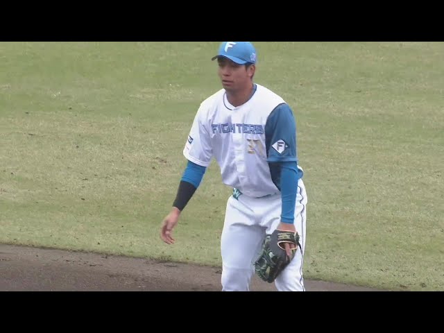 【ファーム】まるで本職!! ファイターズ・古川裕大 好フィールディングでアウトに!!  2024年4月6日 北海道日本ハムファイターズ 対 東北楽天ゴールデンイーグルス