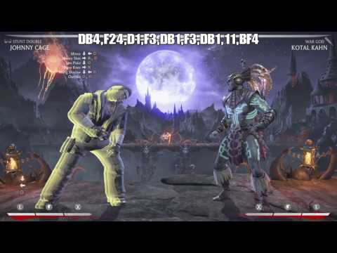 Mortal Kombat X: JOHNNY CAGE (Stunt Double) Combo Guide