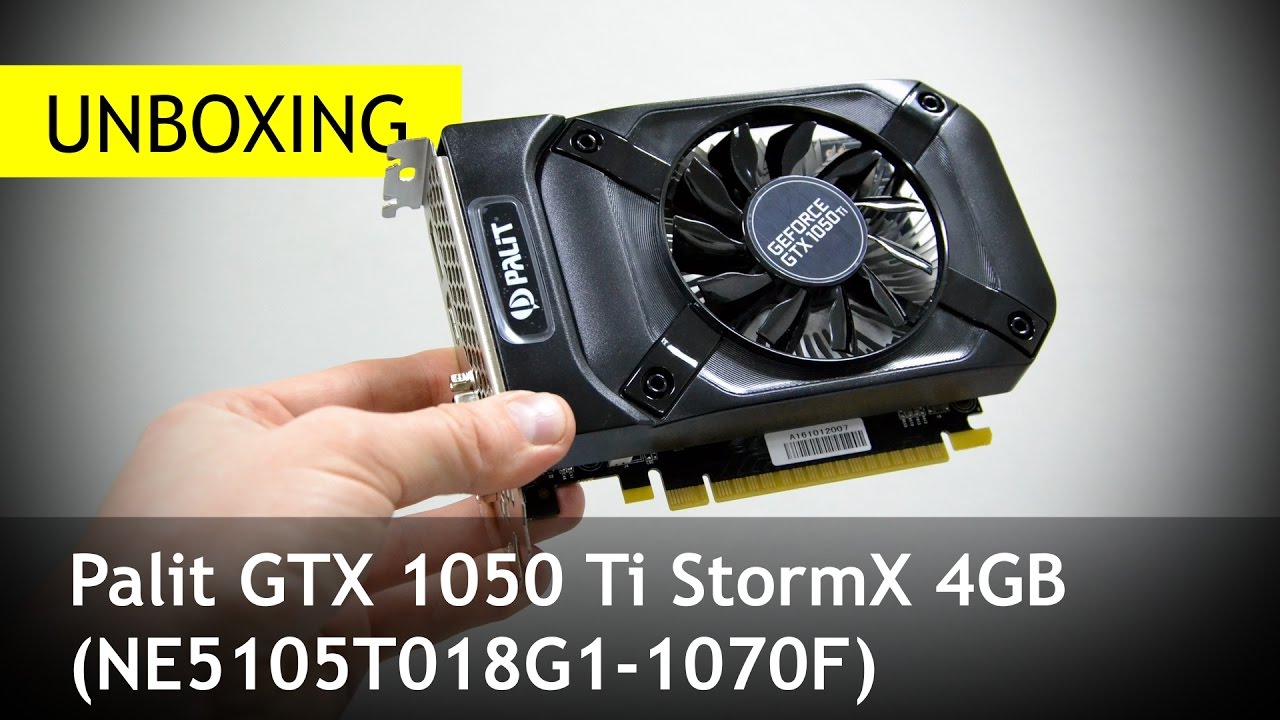 Видеокарта Palit PCI-E PA-GTX1050Ti StormX 4G nVidia GeForce GTX 1050TI 4096Mb 128bit GDDR5 1290/7000 DVIx1/HDMIx1/DPx1/HDCP Ret