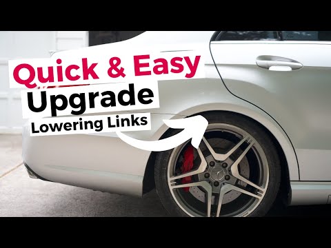 Lowering Links Install E63! Replacing old height sensor links with new adjustable lowering links.