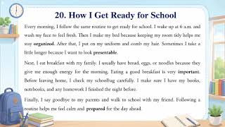 Topic 20: How I Get Ready for School [Modal essays 1.3]