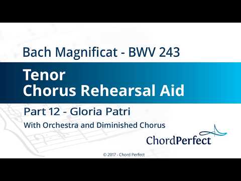 Bach's Magnificat Part 12 - Gloria Patri - Tenor Chorus Rehearsal Aid