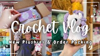 CROCHET VLOG 🧶 NEW PLUSHIES 💕 ORDER PACKING 💌 COZY CROCHET VIBES ☕🧸🍂