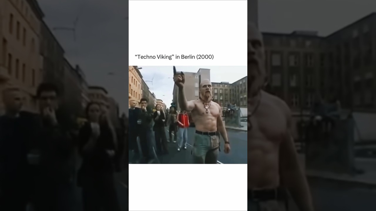 In the year 2000, Berlin thee Techno Viking emerged💪 #rave #raver #dj #technomusic Credit unknown📌