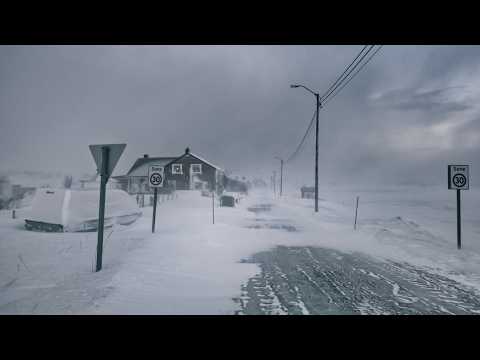 Norway Blizzard Relaxing Winter Snowy Drive Tour. Heavy Snow Storm & Ice Roads, Ambient ASMR sounds