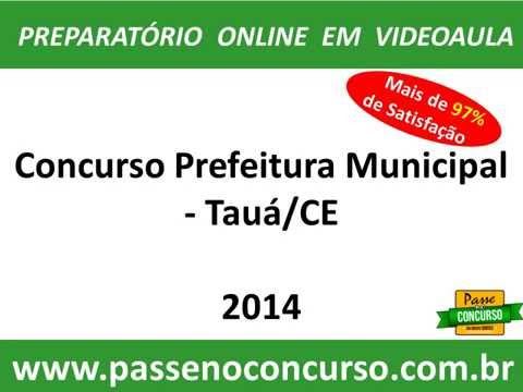 Concurso Prefeitura Municipal - Tauá/CE - Vários Cargos.