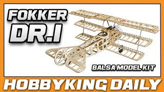 Fokker Dr.I 770mm Laser Cut Balsa Model Kit