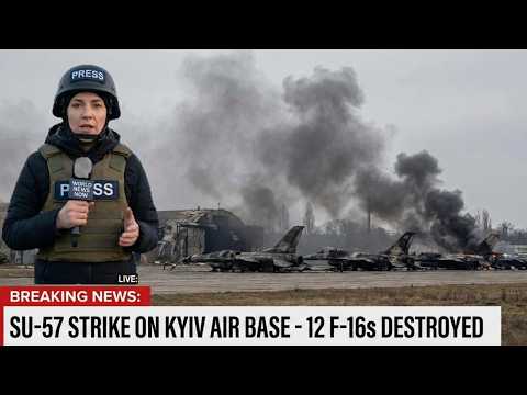 SU-57 Pilot Brutally Attacks Kyiv Air Base, Destroying 12 US F-16 That Just Landed | ARMA 3