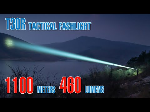 The best trustfireT30R Tactical laser flashlight 460 lumens with a range of up to 1100 meters