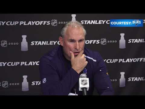 Craig Berube talks before Blues face Canucks in first round