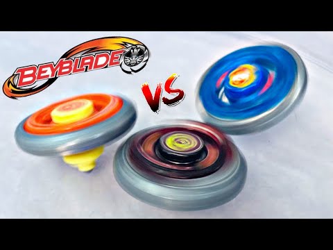Beyblade Metal Fusion Battle Royale ! Storm Pegasus contre Burn Fireblaze contre Rock Scorpio ! M...