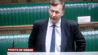 Sir Alan Haselhurst in action - house of commons