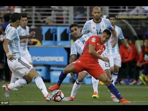Argentina 2 1 Chile 'Granny, I will miss you so much'    Angel di Maria celebrates goal with
