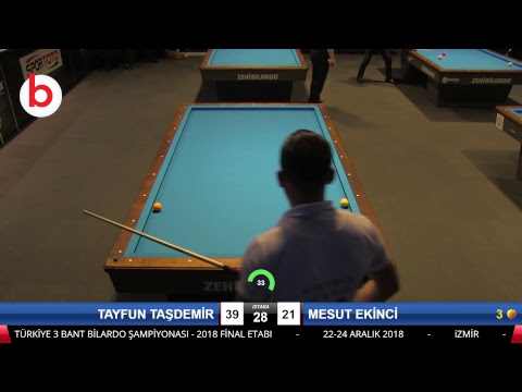 TAYFUN TAŞDEMİR & MESUT EKİNCİ Bilardo Maçı - 2018 ERKEKLER 4.ETAP-1/16