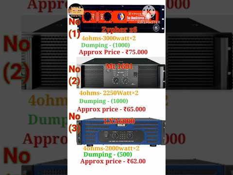 4000Watt Bass Bajane ke liye Amplifier/Zypher z6,Nx Audio MT1601, Ahuja LXA6000