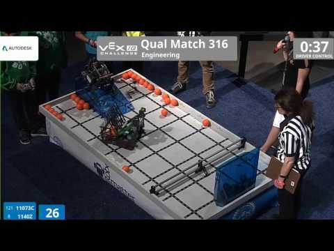 VEX Worlds 2016 - VEXIQ Elementary School - Engineering - Qual 316 (11073C 1140Z) 135