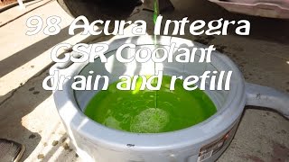 1994-2001 Acura Integra GSR coolant drain and refill