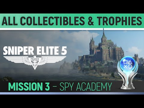 Sniper Elite 5 - Mission 3 - All Collectibles & Trophies 🏆 Spy Academy
