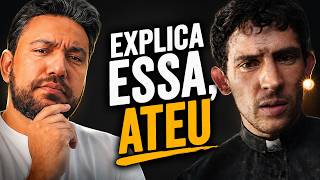 um ateu e um padre entram numa igreja