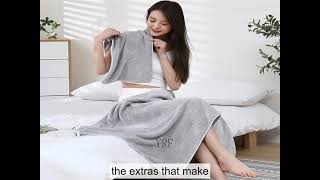 Serviettes en lin YRF-Hotel, Ensemble de serviettes de bain 100% coton, Serviette d'hôtel Dobby