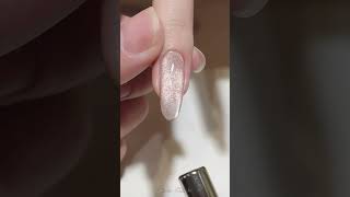 Autumn and winter pure and gentle blush cat's eye streamer nail art 💅🏻
