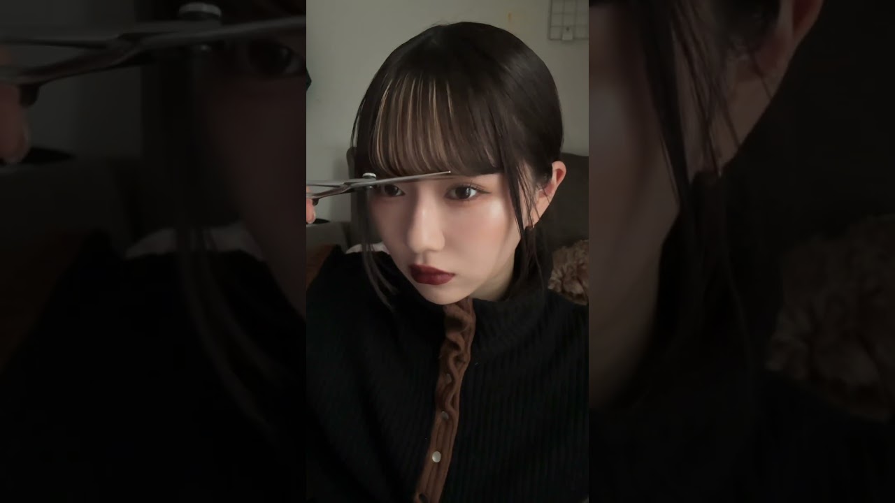 前髪は定期的にセルフカット🐏#前髪カット #おすすめ #無印良品