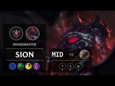 Sion Mid vs Zed - EUW Grandmaster Patch 10.1