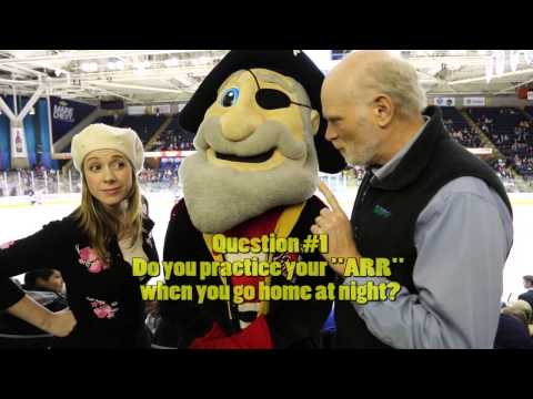 Irwin Gratz Interviews Salty Pete at the Portland Pirates Game