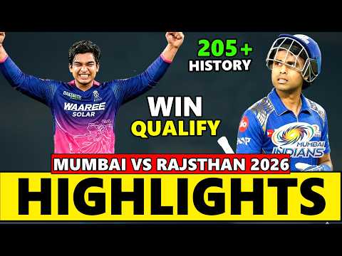 Rajasthan Royals vs Mumbai Indians IPL Match 69 Highlights 2026 | RR VS MI