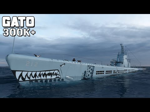 Gato Submarine's Epic Damage: Surpassing 300K in World of Warships!