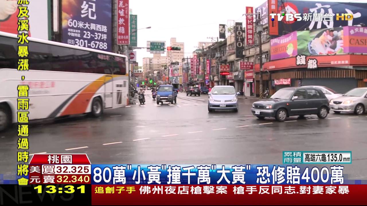 砰!小黃「貪快」違規左轉 撞毀千萬超跑