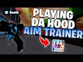 So I Found An AIM TRAINER GAME For Da Hood..😲