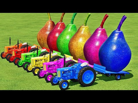 LOAD & TRANSPORT GIANT PEARS WITH ZETOR TRACTORS - Farming Simulator 22