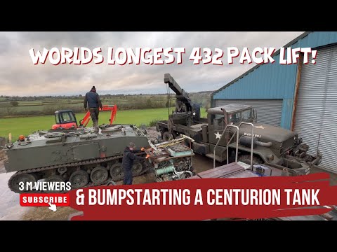 The worlds slowest 432 pack lift! and trying to bumpstart a centurion tank with an excavator!