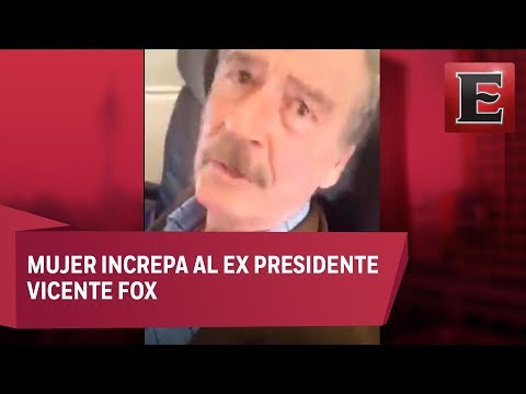 ‘Señor sin pensiones’, encara mujer a Vicente Fox en un avión