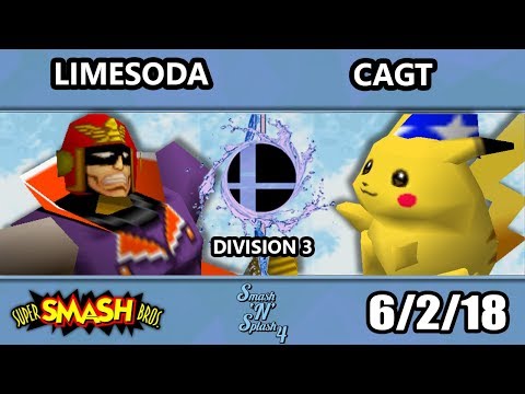 SnS 4 - Cagt (Pikachu) Vs. LimeSoda (Falcon) SSB64 Division 3 - Smash 64