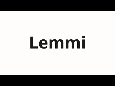How to pronounce Lemmi | Лемми (Lemmy in Russian)