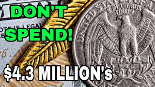 DO YOU HAVE THESE TOP 6 MOST VALUABLE QUARTER DOLLAR COINS THAT COULD MAKE YOU A MILLIONAIRE!