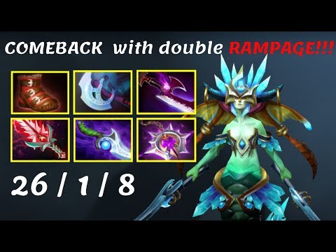 Naga Siren Deletes Best Timbersaw w33.haa - Fountain Farm for Double RAMPAGE!!! | Dota 2 7.22