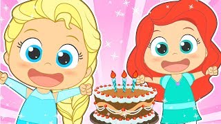 HAPPY BIRTHDAY with Disney Princess | Party songs for kids in english