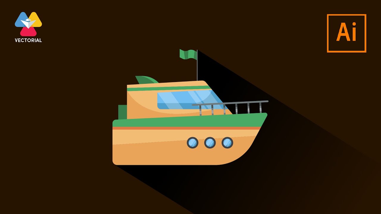 Ship vector tutorial in Adobe Illustrator 2020
