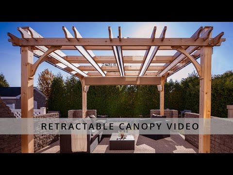 Pergola retractable canopy