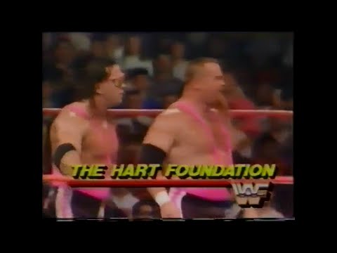 Hart Foundation vs Iron Mike Sharpe & Barry Horowitz   SuperStars Dec 3rd, 1988