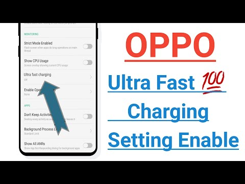 OPPO Ultra Fast Charging Setting Enable ! how to enable ultra fast charging in OPPO